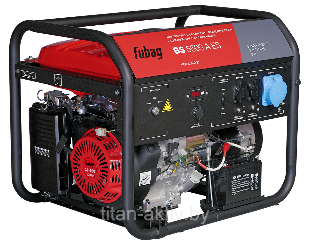 Генератор бензиновый FUBAG BS 5500 A ES с электростартером и коннектором автоматики - фото 2 - id-p103360795