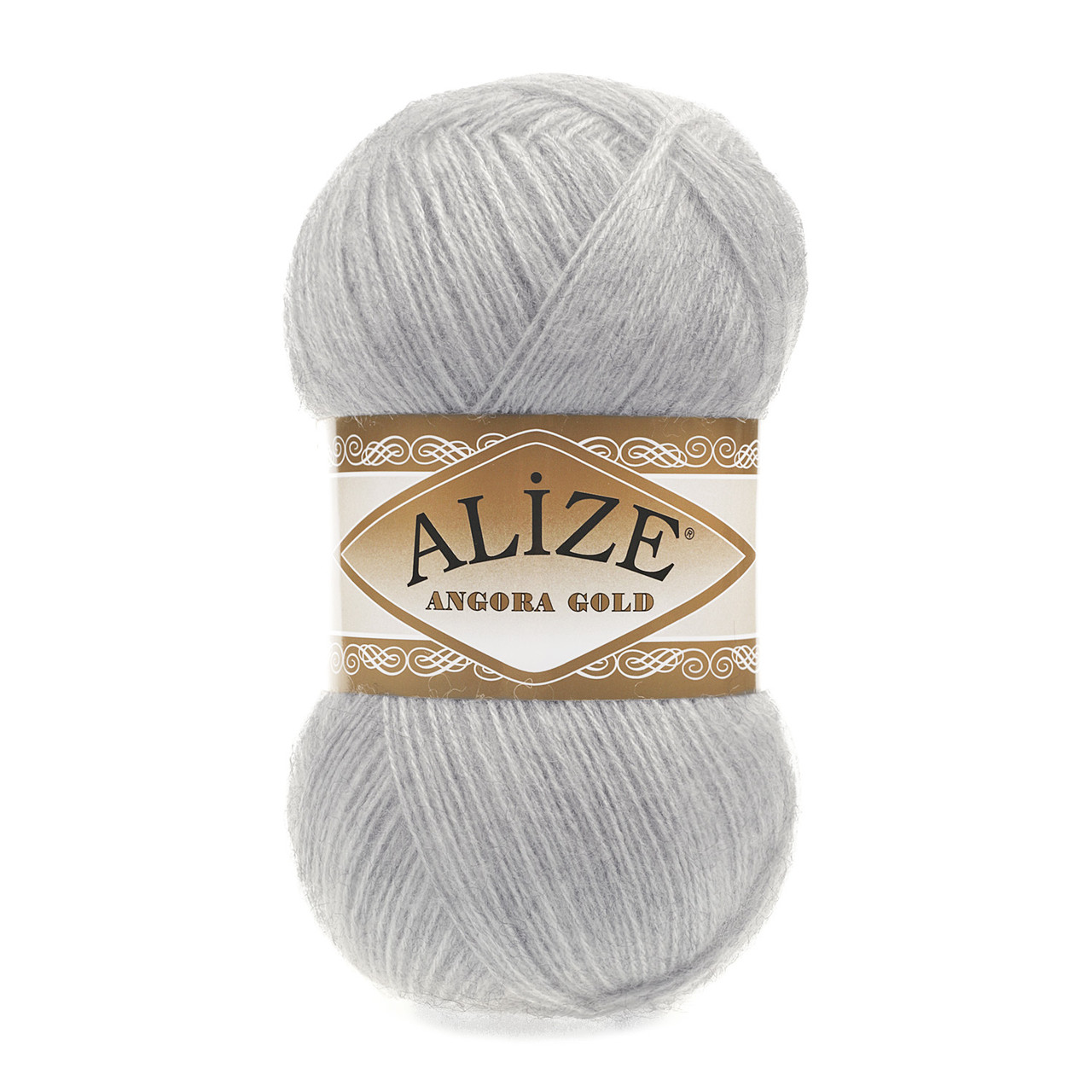 Пряжа Alize Angora Gold цвет 21 серый меланж