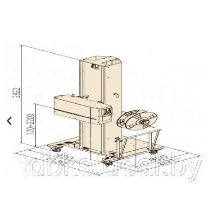 Полуавтоматическая стреппинг машина для обвязки паллет BKS TP-502MH - фото 3 - id-p105884809
