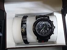 Мужской подарочный набор часы и браслет Armani, фото 2