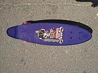 Пенни борд Penny board / скейт с принтом, светящимися колёсами и ручкой Пиратский