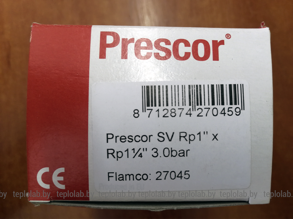 Предохранительный клапан Flamco Prescor 1", 3 бара - фото 8 - id-p101027349