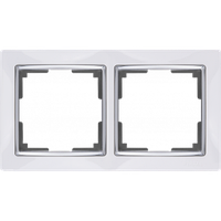 Рамка на 2 поста (белый) WL03-Frame-02-white