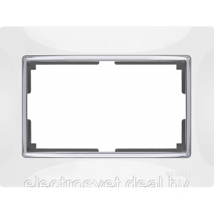 Рамка для двойной розетки (белый) WL03-Frame-01-DBL-white - фото 1 - id-p105931693