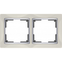 Рамка на 2 поста (слоновая кость) WL03-Frame-02-ivory