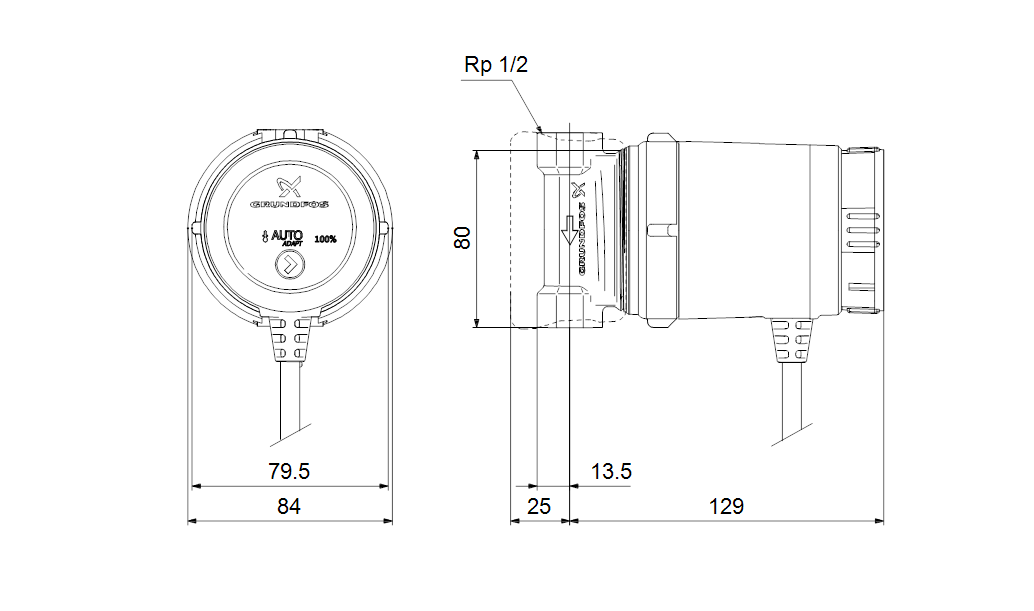 Циркуляционный насос Grundfos Comfort 15-14 BA PM - фото 3 - id-p69143657