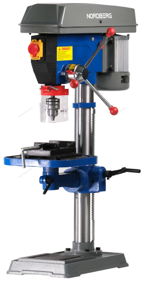 Станок сверлильный (750Вт, 16мм, макс расст до стола 410мм, 16 скоростей, тиски) NORDBERG ND1660