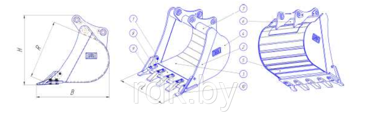 Ковш экскаватор-погрузчик Komatsu WB97S5