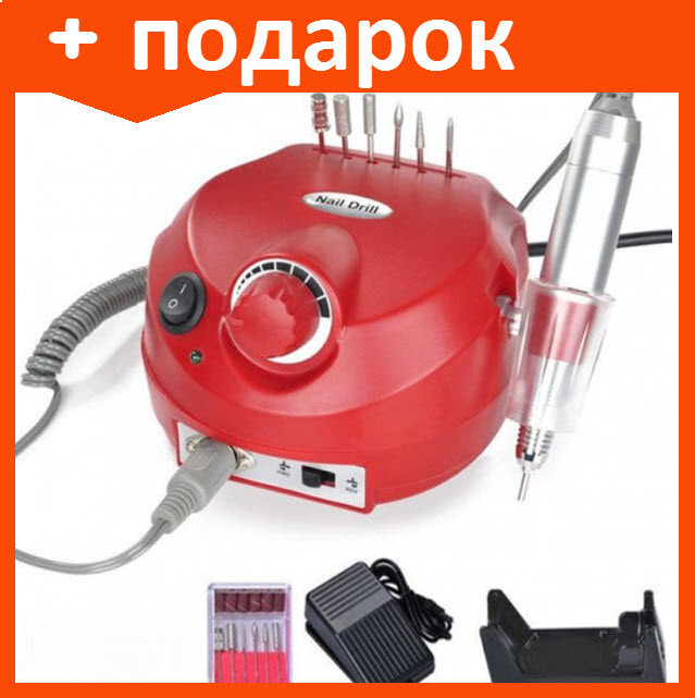 Аппарат для маникюра US 202 Nail Drill 45 т.о. машинка красный - фото 1 - id-p82023431