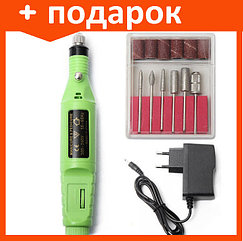 Ручка-дрель фрезер 20т.о. 9W зеленая аппарат для маникюра