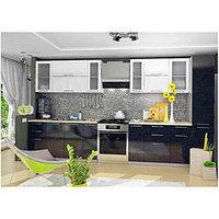 Кухня Вариант фасада Олива-2 Чёрный металлик 3,1м