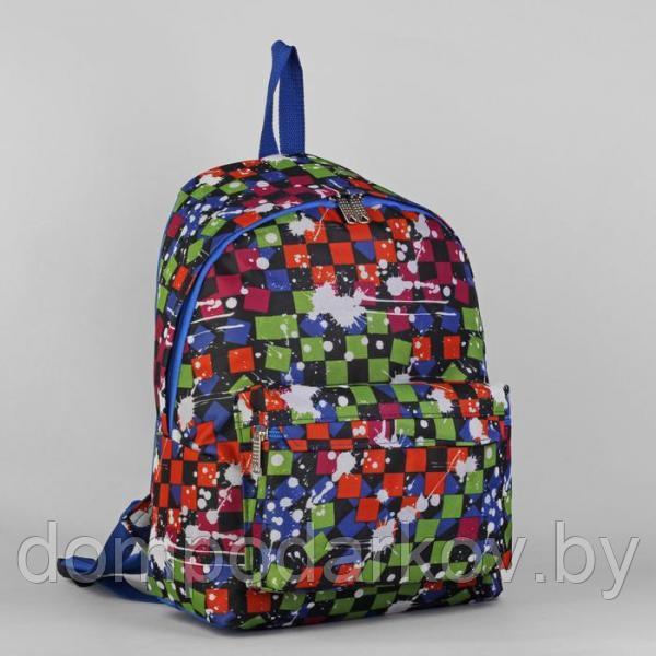 Рюкзак молодёжный, отдел на молнии, наружный карман, цвет разноцветный - фото 4 - id-p105977256