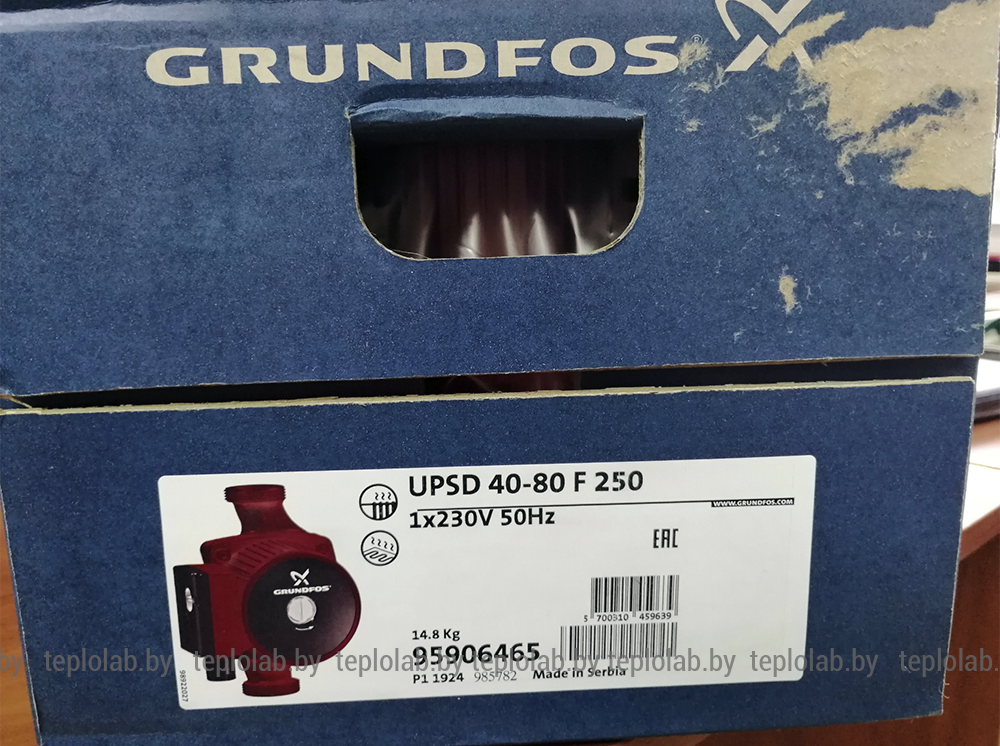 Циркуляционный насос Grundfos UPSD 40-80 F, 220 В - фото 3 - id-p95575277