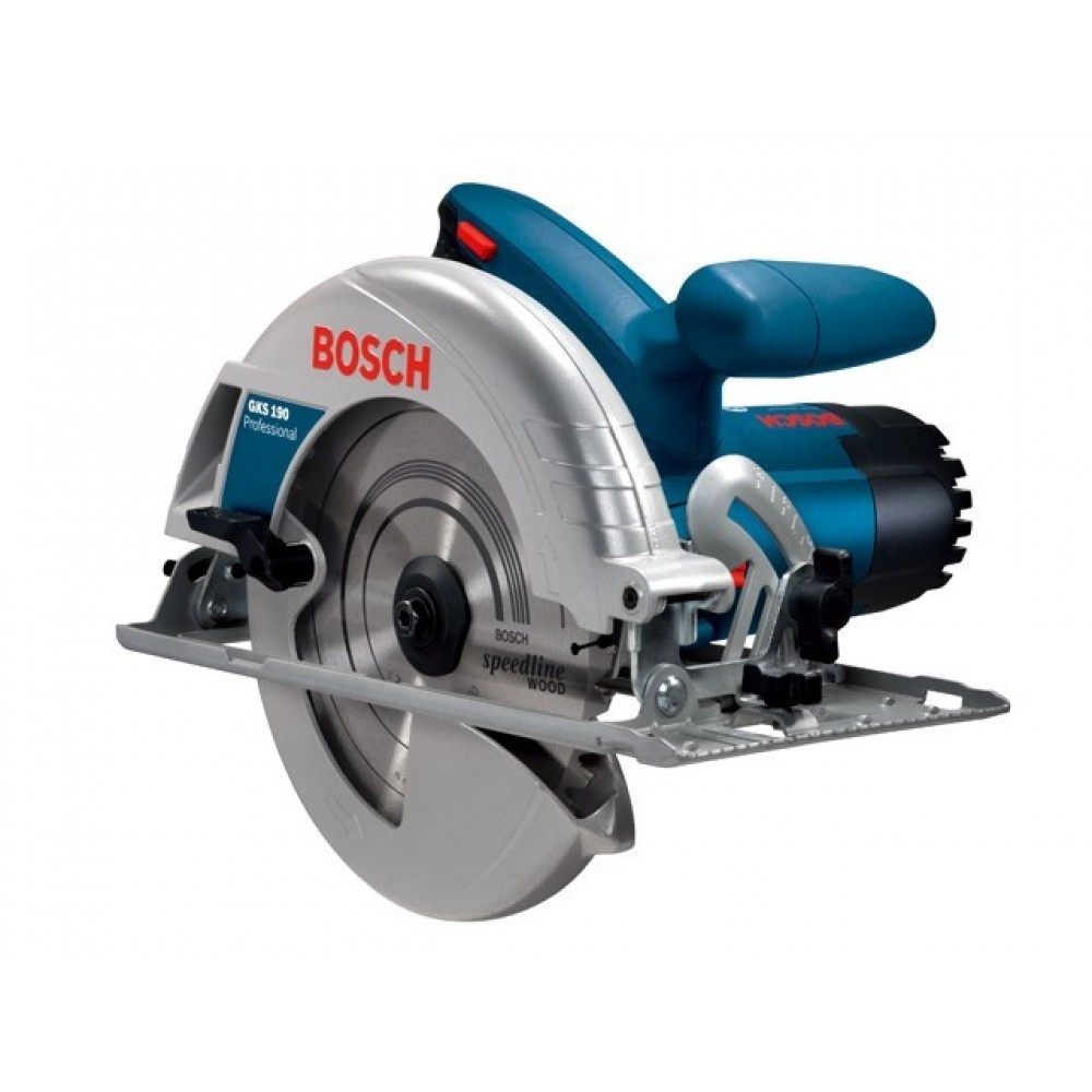 Циркулярная пила BOSCH GKS 190 в кор. (1400 Вт, 190х30 мм, до 70 мм) - фото 1 - id-p105989535