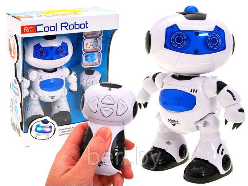 606-1 Танцующий робот на радиоуправлении Dance robot (синий) свет + звук - фото 2 - id-p105990479