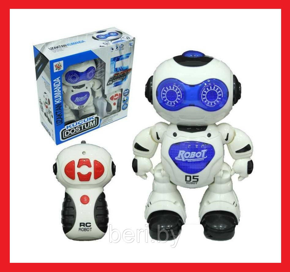 606-1 Танцующий робот на радиоуправлении Dance robot (синий) свет + звук - фото 1 - id-p105990479