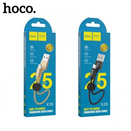 Кабель USB Hoco X35 Premium charging data cable for Micro 0,25m черный - фото 3 - id-p106000709