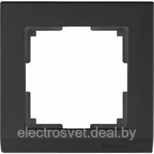 Рамка на 1 пост (черный) WL04-Frame-01-black - фото 1 - id-p106000900