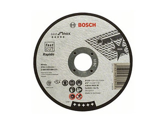 Круг отрезной 125х0.8x22.2 мм для нерж. стали Best BOSCH (прямой, Rapido)