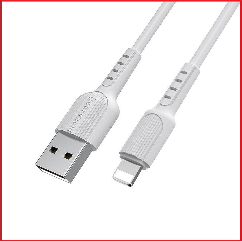 USB кабель Lightning Iphone Borofone BX16 1 метр, белый - фото 1 - id-p106000762