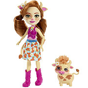 Mattel Enchantimals FXM77 Кукла с питомцем Коровка Кейли
