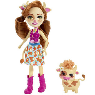 Mattel Enchantimals FXM77 Кукла с питомцем Коровка Кейли, фото 2