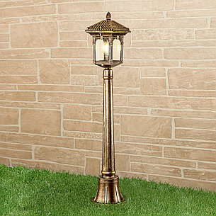 Уличный светильник столбик Corvus F GL 1021F черное золото, фото 2