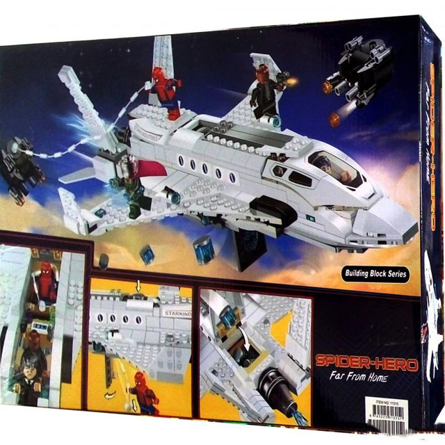 Конструктор Lary 11315 Spider-Hero Реактивный самолет Старка и атака дрона (аналог Lego Spider-Man76130) 528 д - фото 3 - id-p106011214