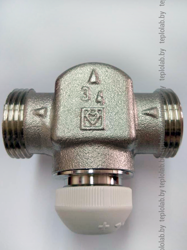 Правый трехходовой термостатический клапан HERZ CALIS-TS-E DN20 - фото 3 - id-p98318340