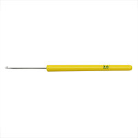 Крючок для вязания металлический с пластиковой ручкой 2.0мм