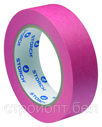 Малярная лента для идеальных кромок (розовая) Storch Sunnypaper Premium, 50 м, 30 мм - фото 1 - id-p106077212