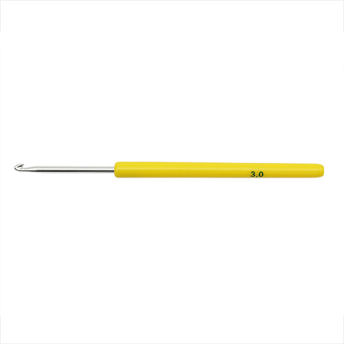 Крючок для вязания металлический с пластиковой ручкой 3мм - фото 1 - id-p106077543