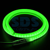 Гибкий Неон LED SMD, форма - D, зелёный, 120 LED/м,  бухта 100м
