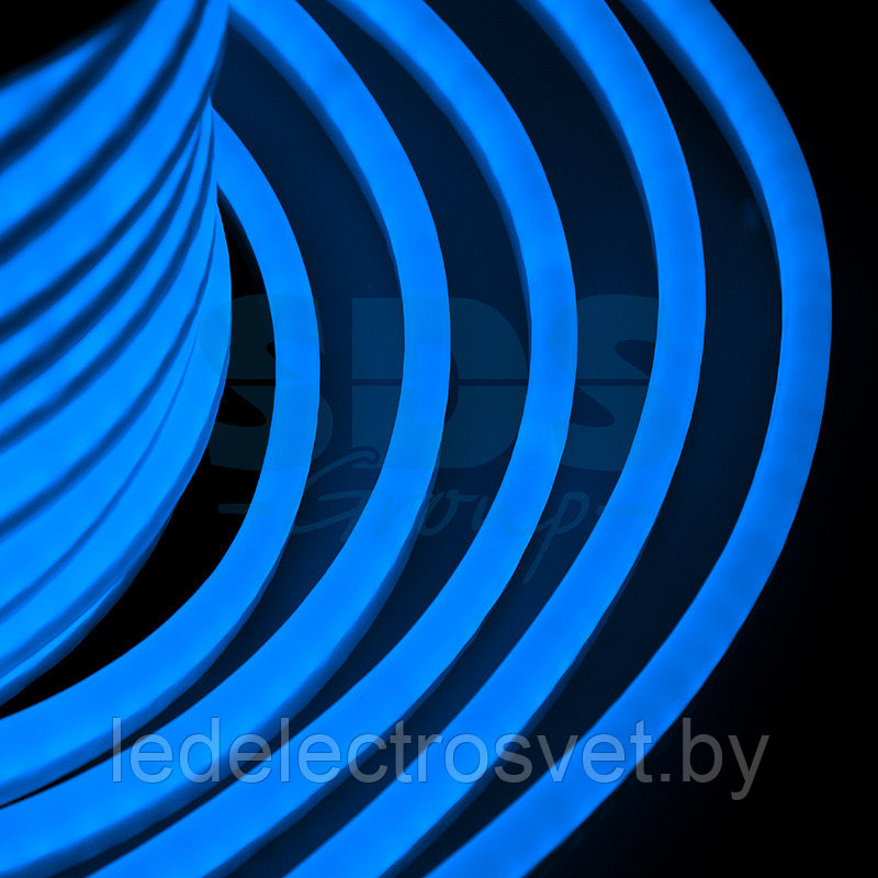 Гибкий Неон LED  - синий, оболочка синяя, бухта 50м
