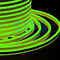 Гибкий Неон LED SMD, компактный 7х12мм, двухсторонний, зелёный, 120 LED/м, бухта 100м