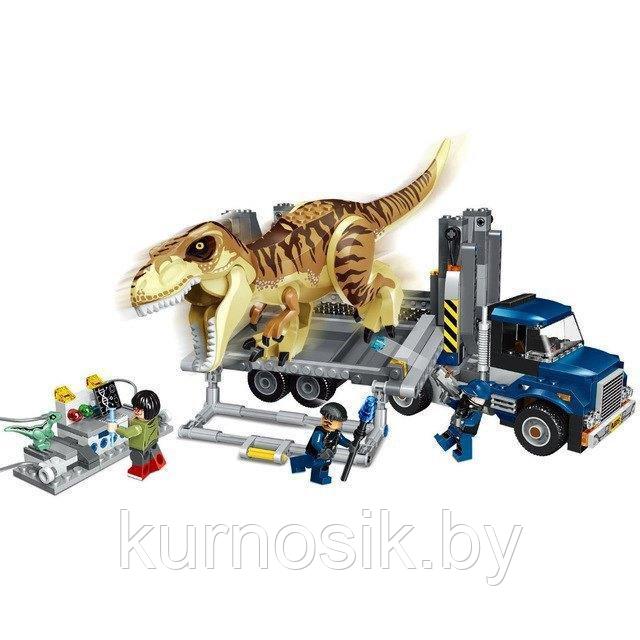 Конструктор 10927 BELA Dinosaur World ʺТранспорт для перевозки Ти-Рексаʺ, 638 деталей - фото 2 - id-p106078378
