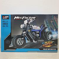 3802 Конструктор DECOOL Technic MecFactor "Полицейский мотоцикл", аналог LEGO Technic, 284 детали