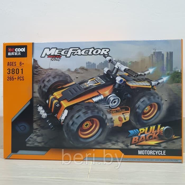 3801 Конструктор DECOOL Technic MecFactor "Гоночный автомобиль", аналог LEGO Technic, 265 деталей - фото 4 - id-p106098696