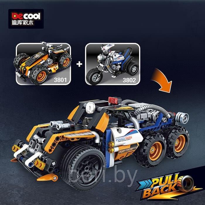 3801 Конструктор DECOOL Technic MecFactor "Гоночный автомобиль", аналог LEGO Technic, 265 деталей - фото 3 - id-p106098696