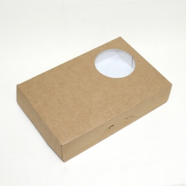 Коробка для пончиков/донатсов, крафт 185х270х h55 мм - фото 2 - id-p106102144