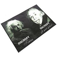 Обложка на паспорт «Эйнштейн» кожаная