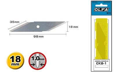 Лезвия OLFA для ножа CK-1, 18(35)х98х1мм, 2шт (Япония) - фото 2 - id-p106103077