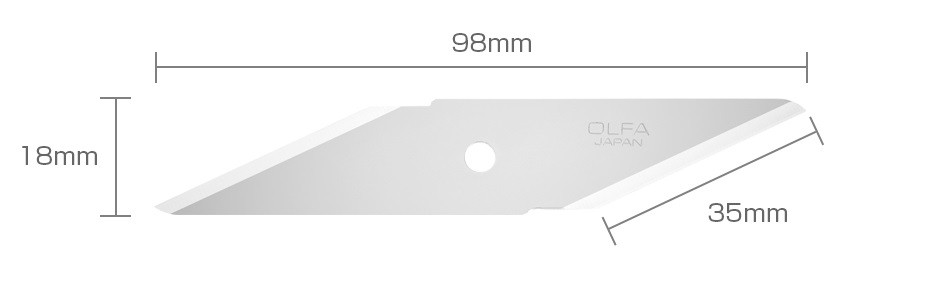 Лезвия OLFA для ножа CK-1, 18(35)х98х1мм, 2шт (Япония)