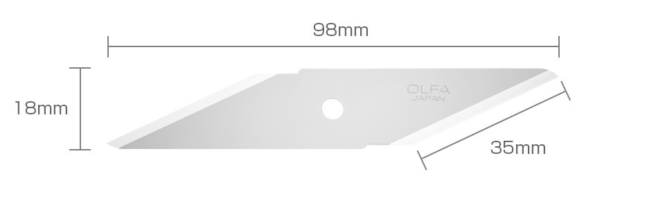 Лезвия OLFA для ножа CK-1, 18(35)х98х1мм, 2шт (Япония) - фото 1 - id-p106103077