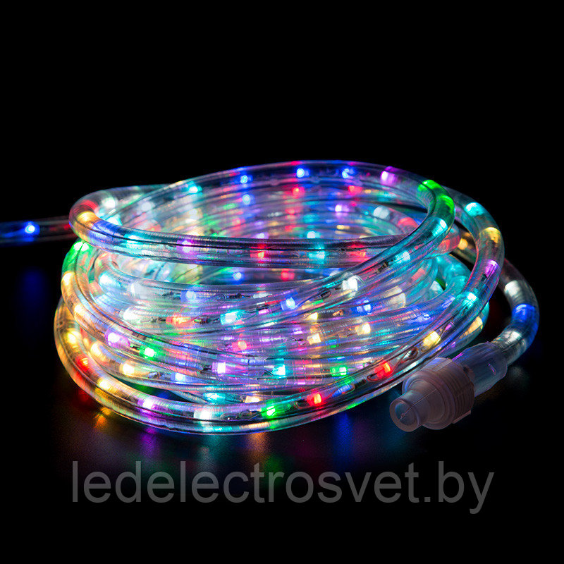 Дюралайт LED , свечение с динамикой (2W) - RGB Ø13мм, 36LED/м, 14м