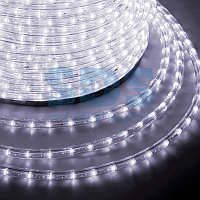 Дюралайт LED, свечение с динамикой (3W) - белый Эконом 24 LED/м , бухта 100м