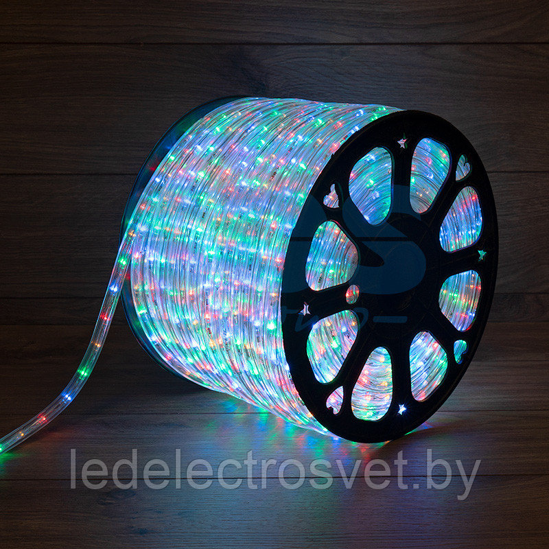 Дюралайт LED, свечение с динамикой (3W) - мульти (RYGB), 36 LED/м, бухта 100м