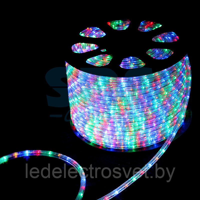 Дюралайт LED, свечение с динамикой (3W) - мульти (RYGB), 24 LED/м, бухта 100м - фото 1 - id-p106103223