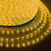 Дюралайт LED, эффект мерцания (2W) - желтый, 36 LED/м, бухта 100м