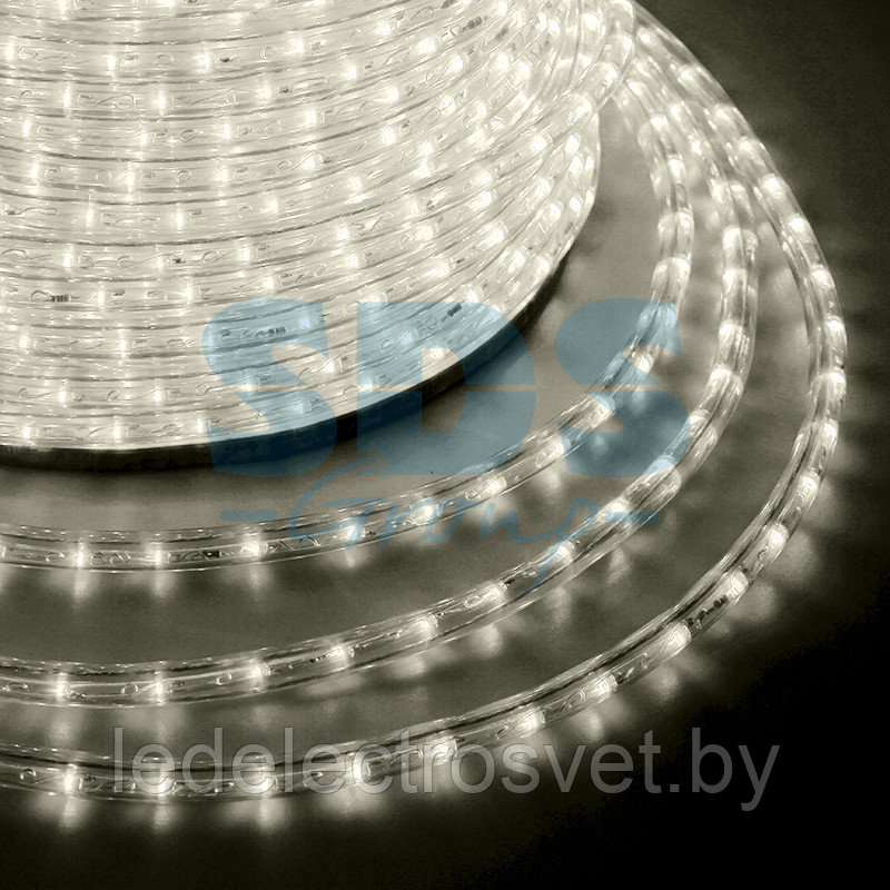 Дюралайт LED, эффект мерцания (2W) - ТЕПЛЫЙ БЕЛЫЙ Эконом 24 LED/м , бухта 100м - фото 1 - id-p106103518
